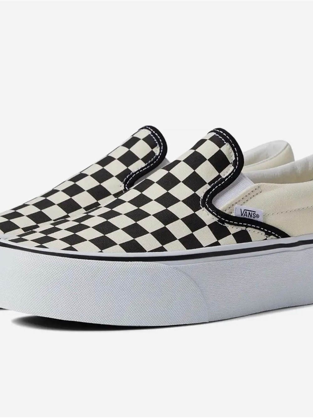 Vans Checkerboard Slip-On Sneakers - Black & White